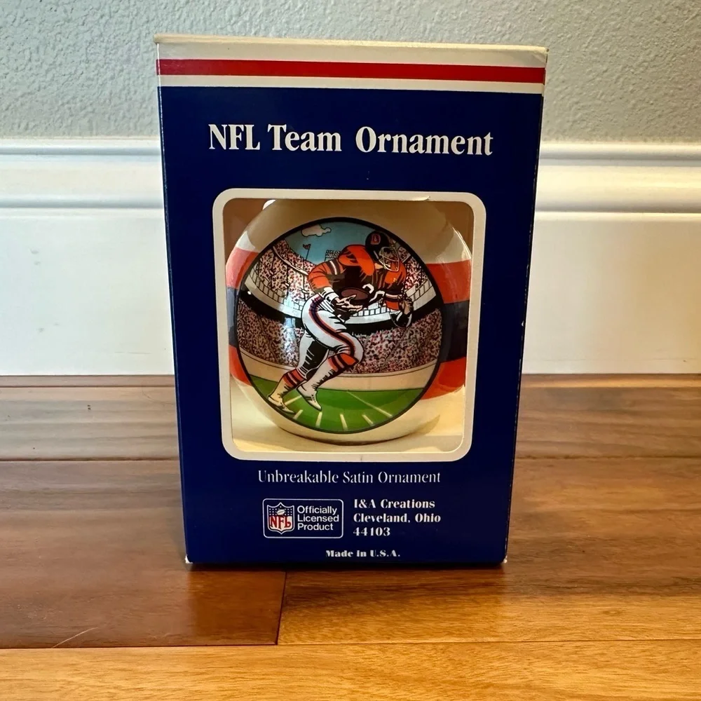 NFL Vintage Denver Broncos Christmas Ornament in Box